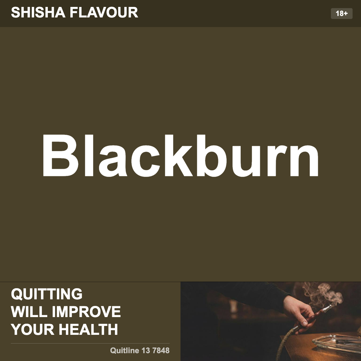 SHISHA FLAVOUR Blackburn Shisha Tobacco Flavour