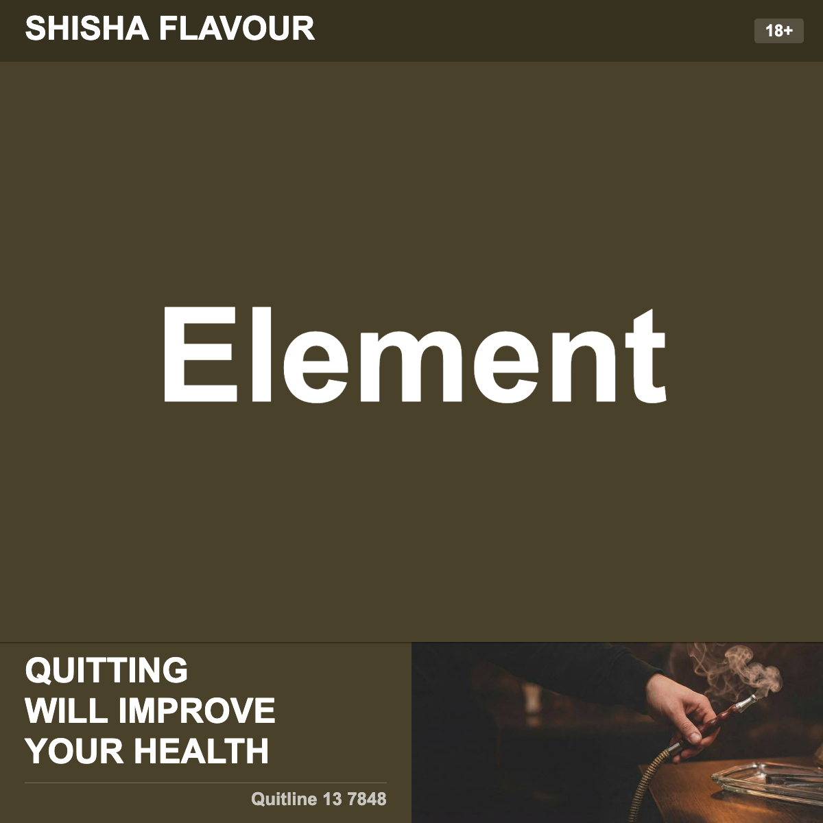 SHISHA FLAVOUR Element Shisha Tobacco Flavour