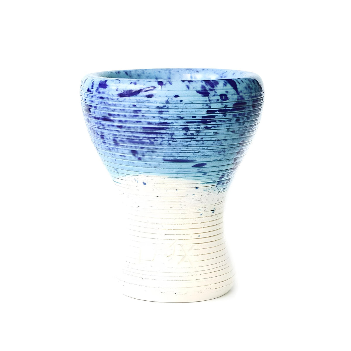 Light Blue Fox Turkish Hookah Shisha Bowl with Rounded Design, image 6 of 8