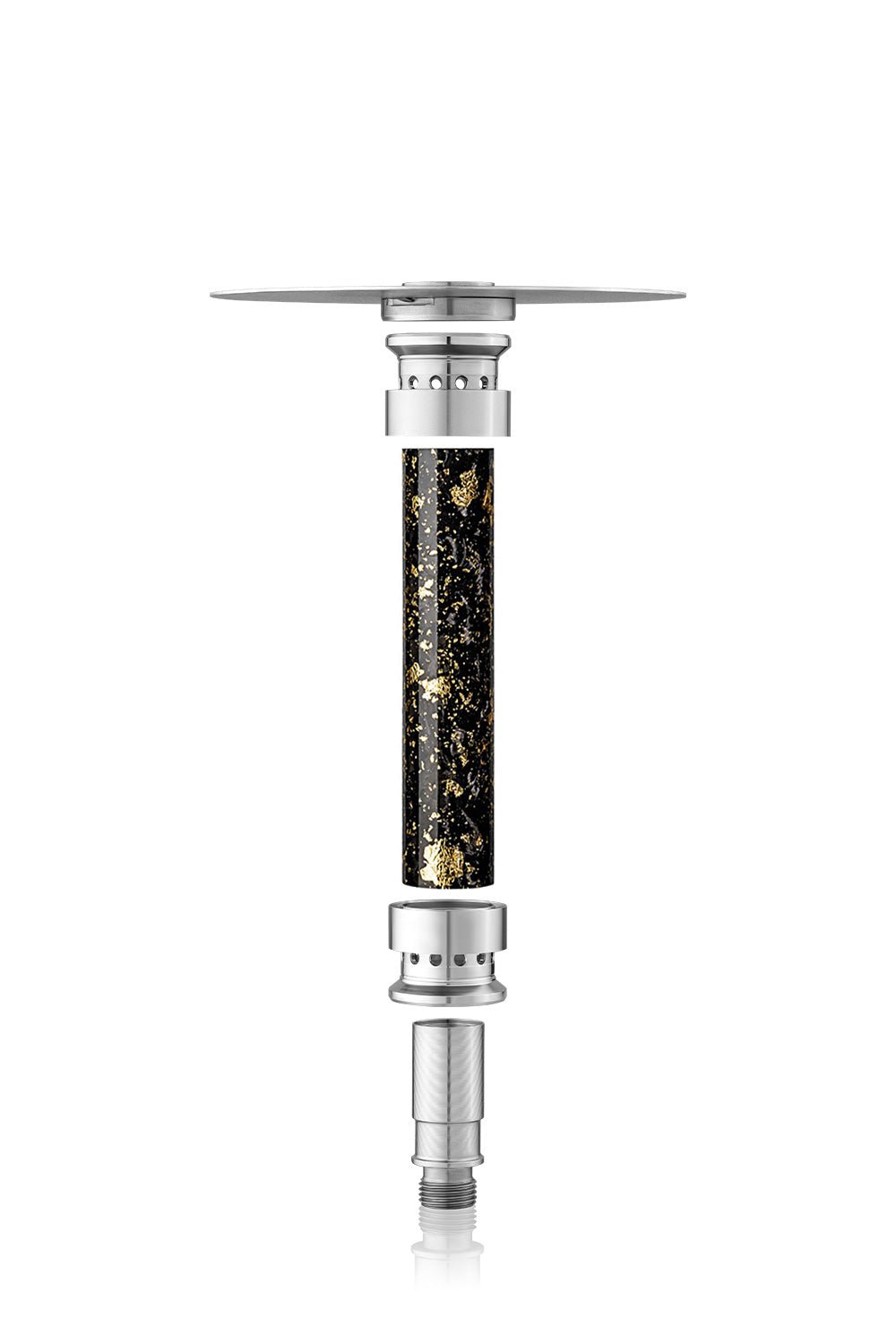 Steamulation X Blow Off Set in Carbon Gold Leaf for Pro X Mini, fully assembled, luxurious design
