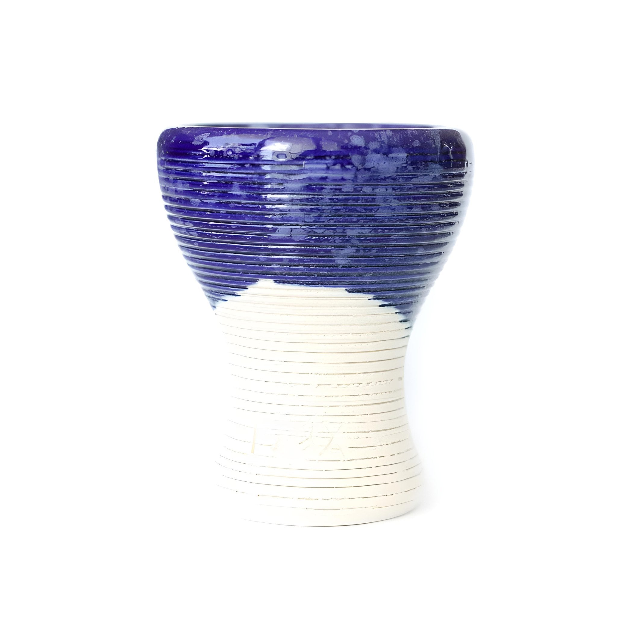Dark Blue Fox Turkish Hookah Shisha Bowl with 5 Holes and Durable Glazed Finish
