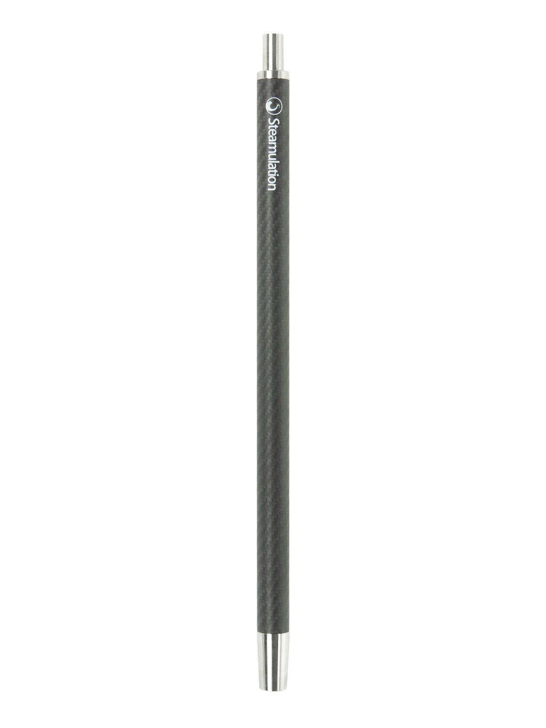 Full-length view of Steamulation Carbon Mouthpiece in black.

