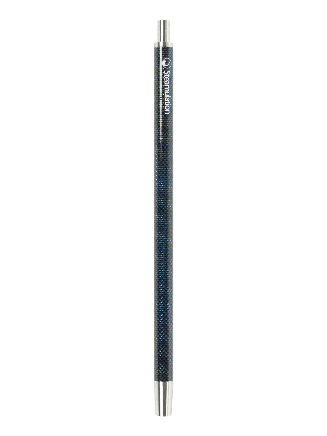 Full-length view of Steamulation Carbon Mouthpiece in blue.
