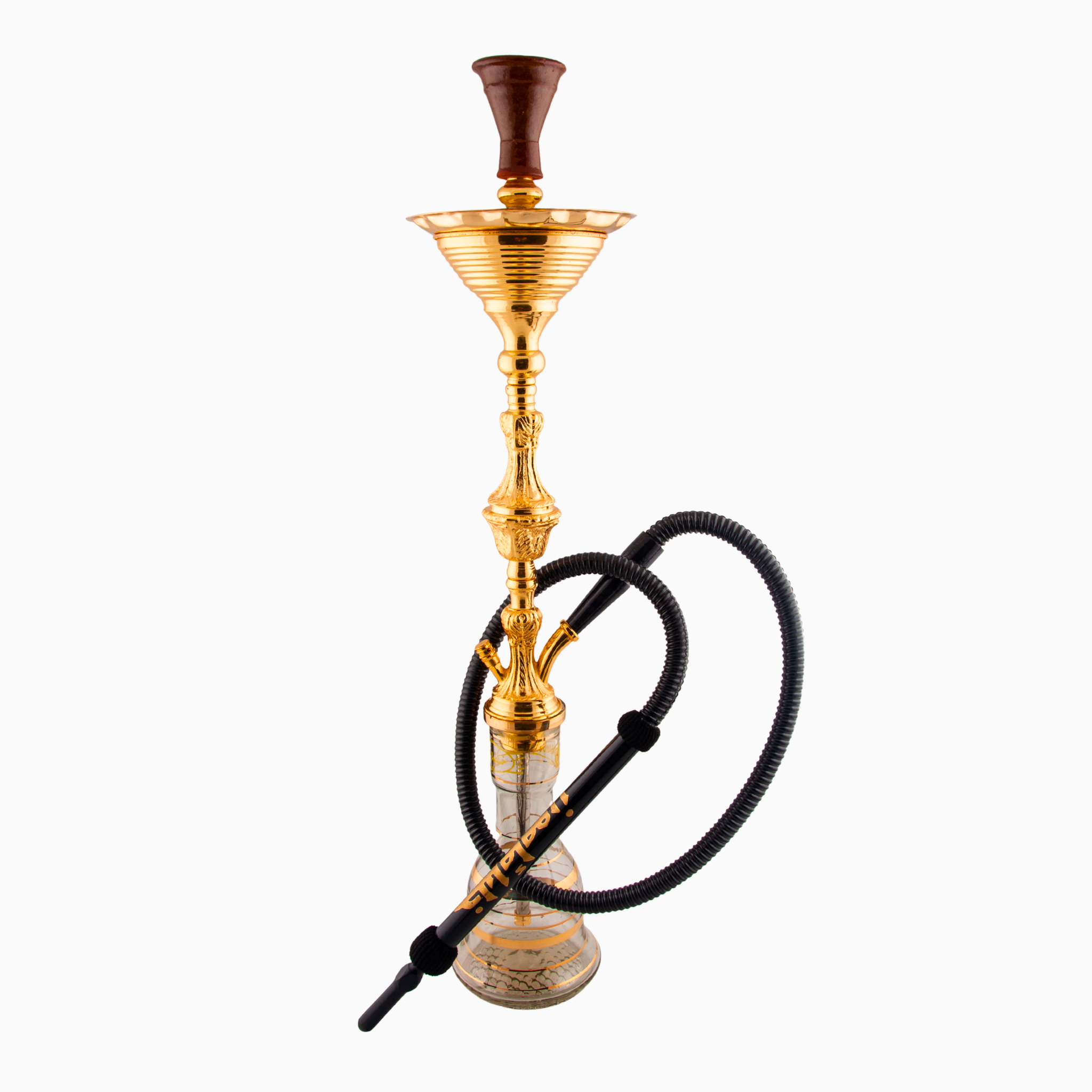 Khalil Mamoon Ice Turkey L2 Gold shisha with fixed ice bucket, 80 cm