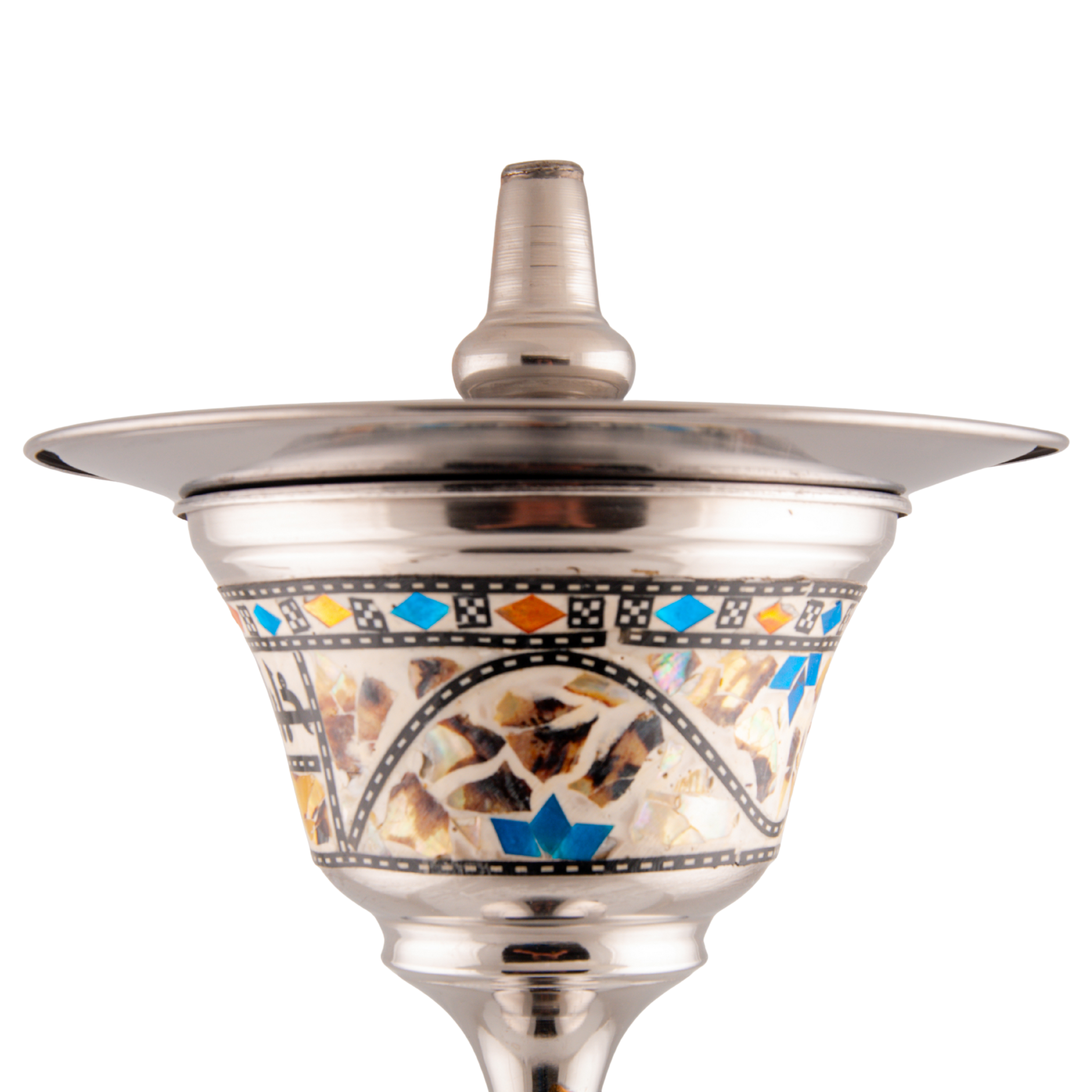 Khalil Mamoon 113116 Sadaf – 80 cm Silver Stem, Blue Mosaic Base 12