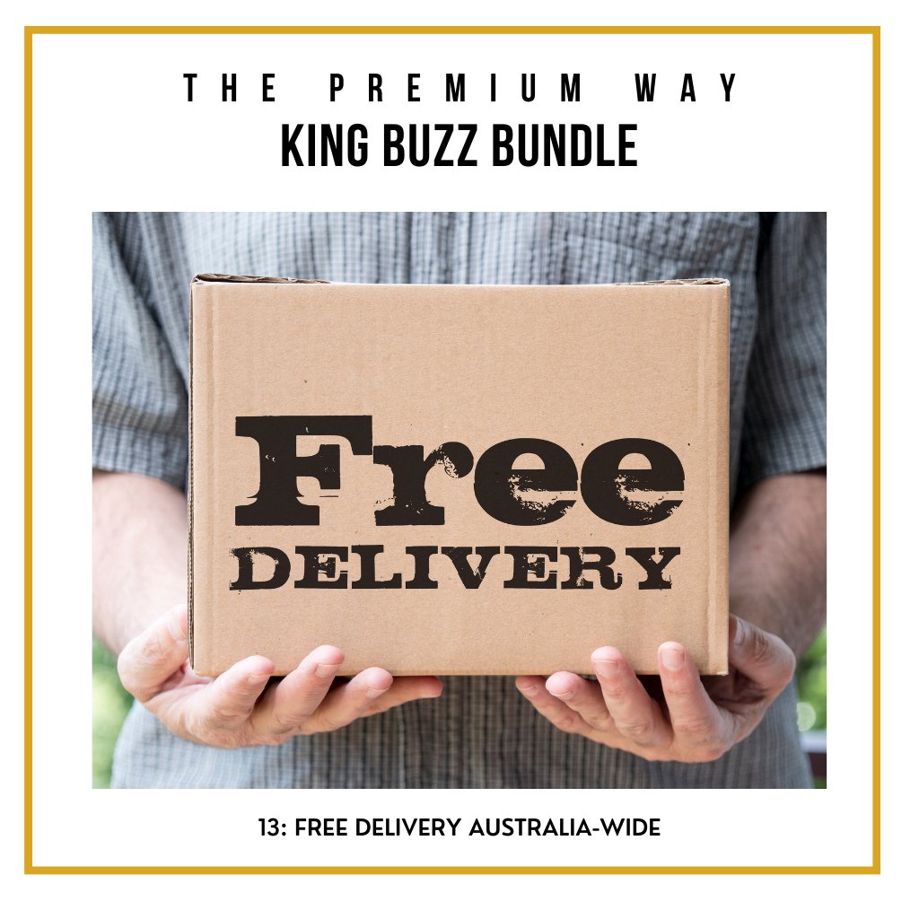 King Buzz Beginner’s Shisha Kit — 40 cm Stainless Steel, 12-Piece Set 13