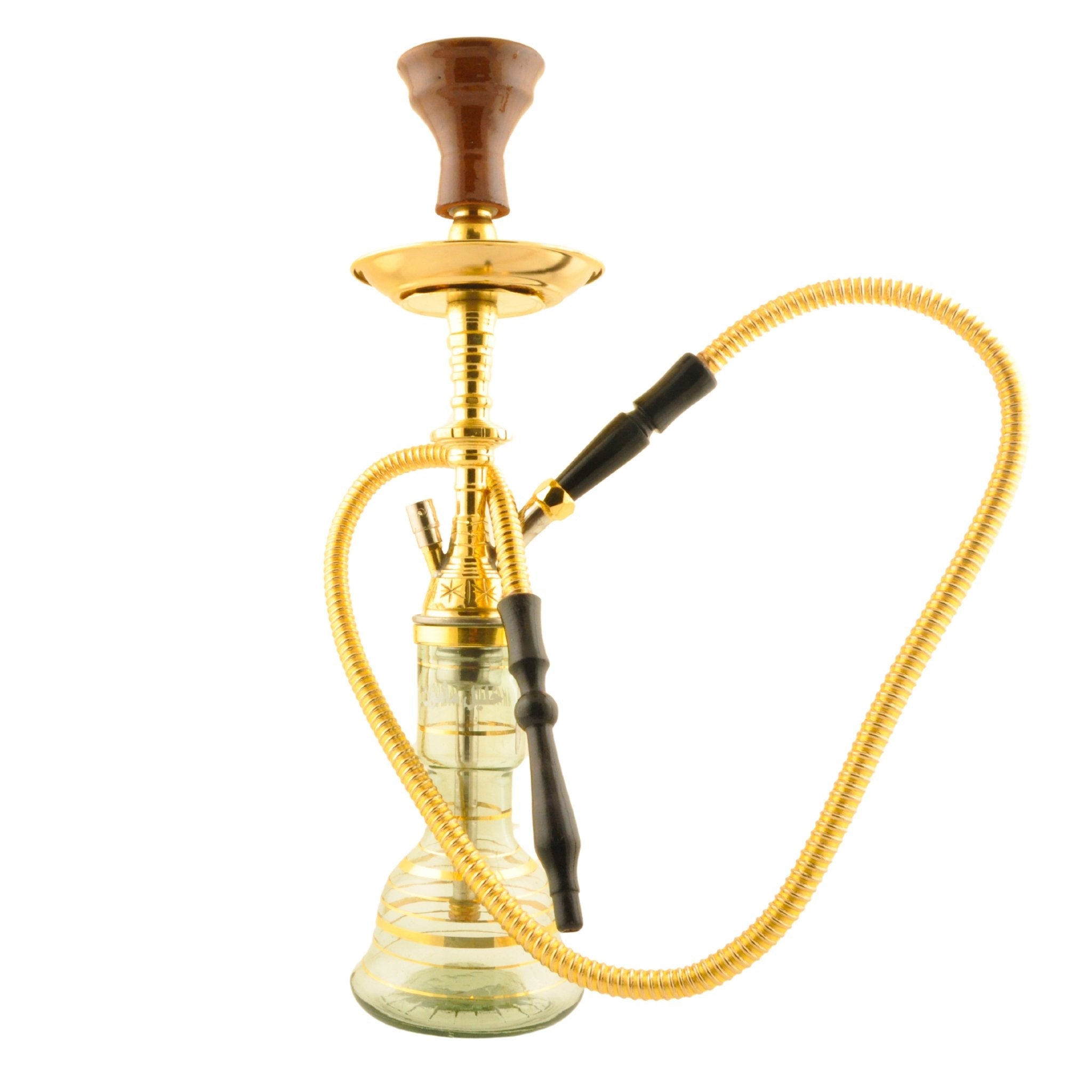 Khalil Mamoon Mini Beast 52 cm stainless shisha with glass base and hose