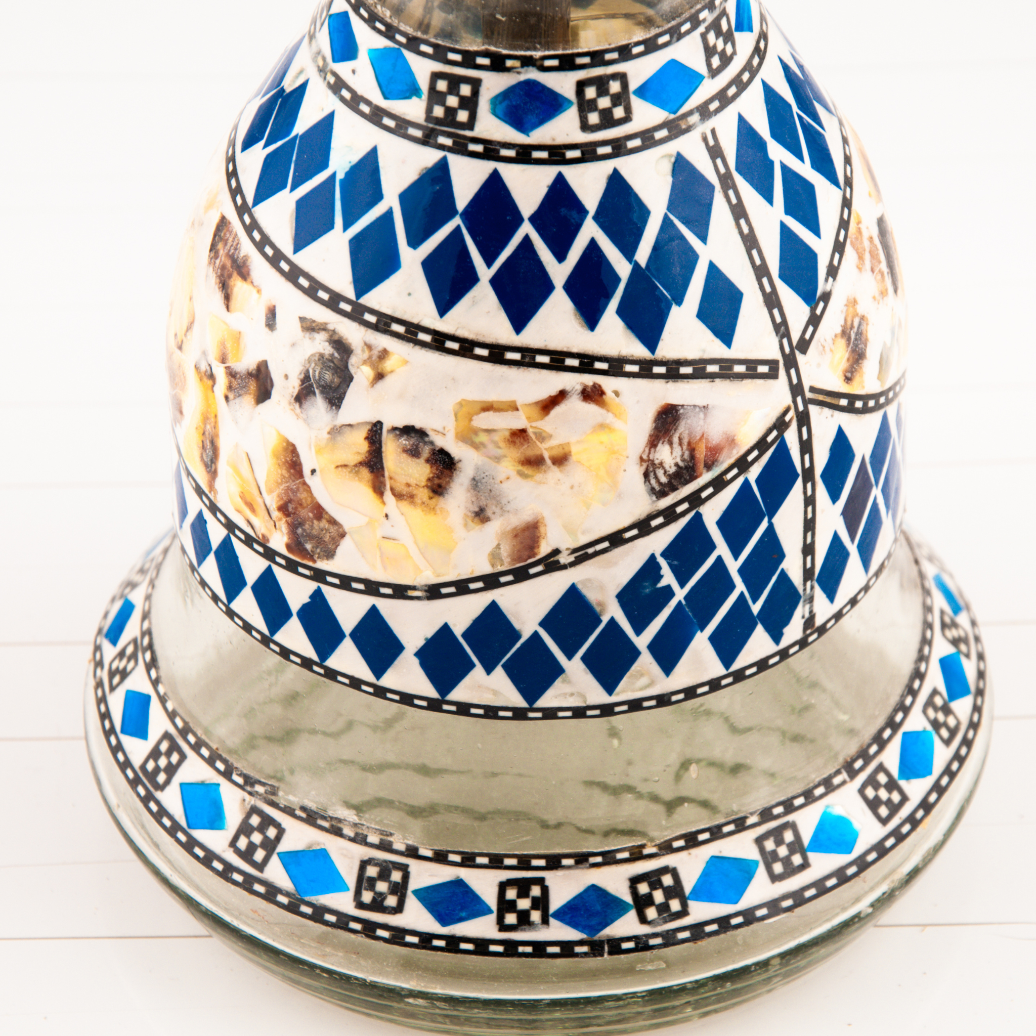 Khalil Mamoon 113116 Sadaf – 80 cm Silver Stem, Blue Mosaic Base 15