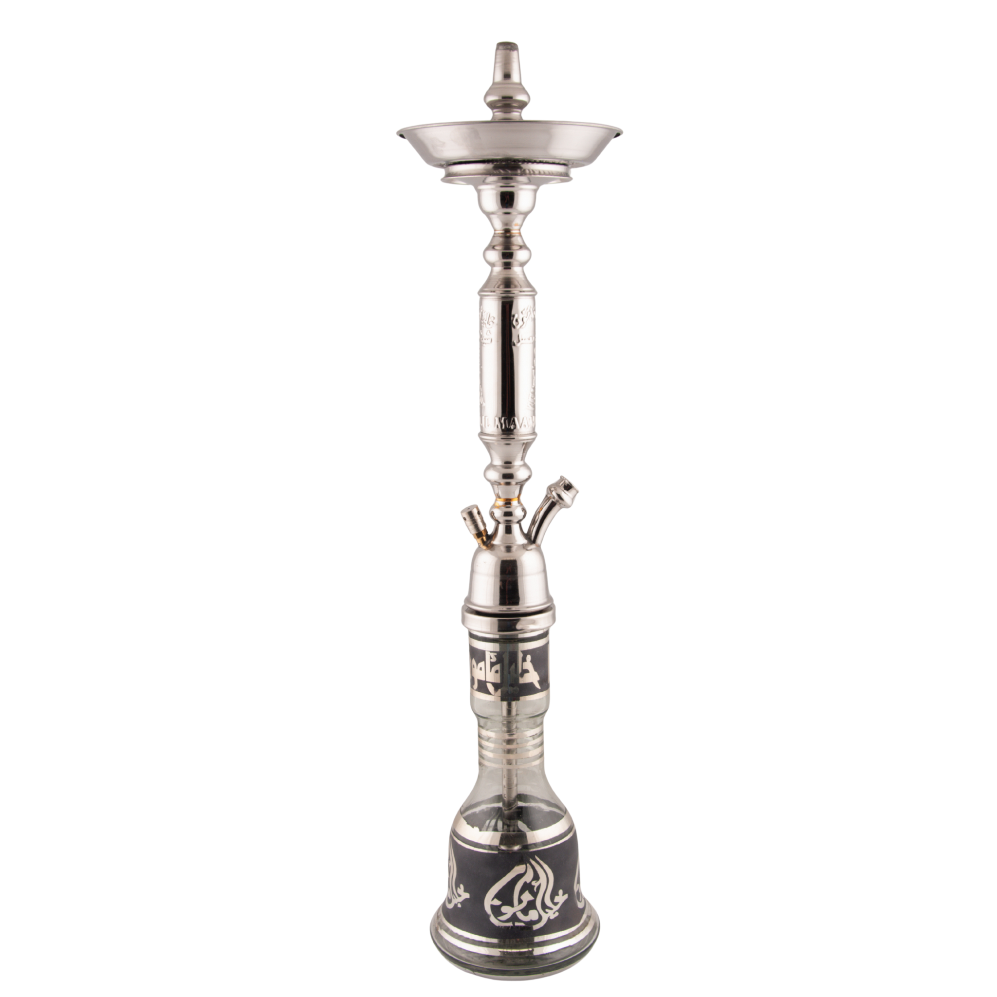 Khalil Mamoon Omda 1141 – 70 cm, Polished Steel Stem, Classic Bell Base