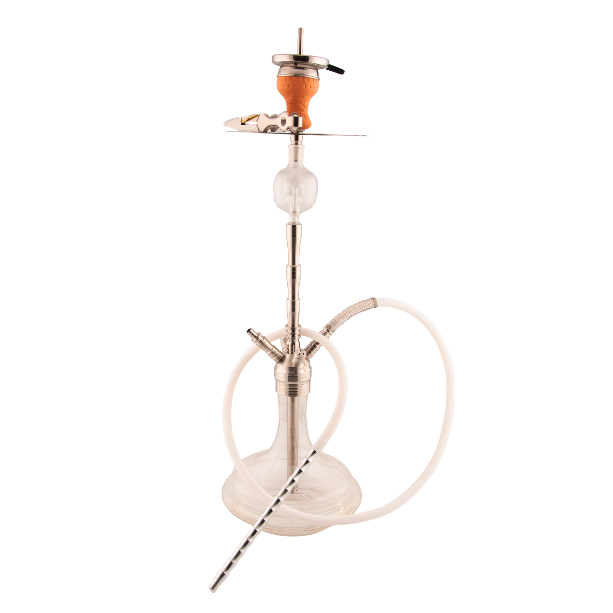ADMY Multi-Hose Stainless Hookah, Threaded Base – 74 cm 24