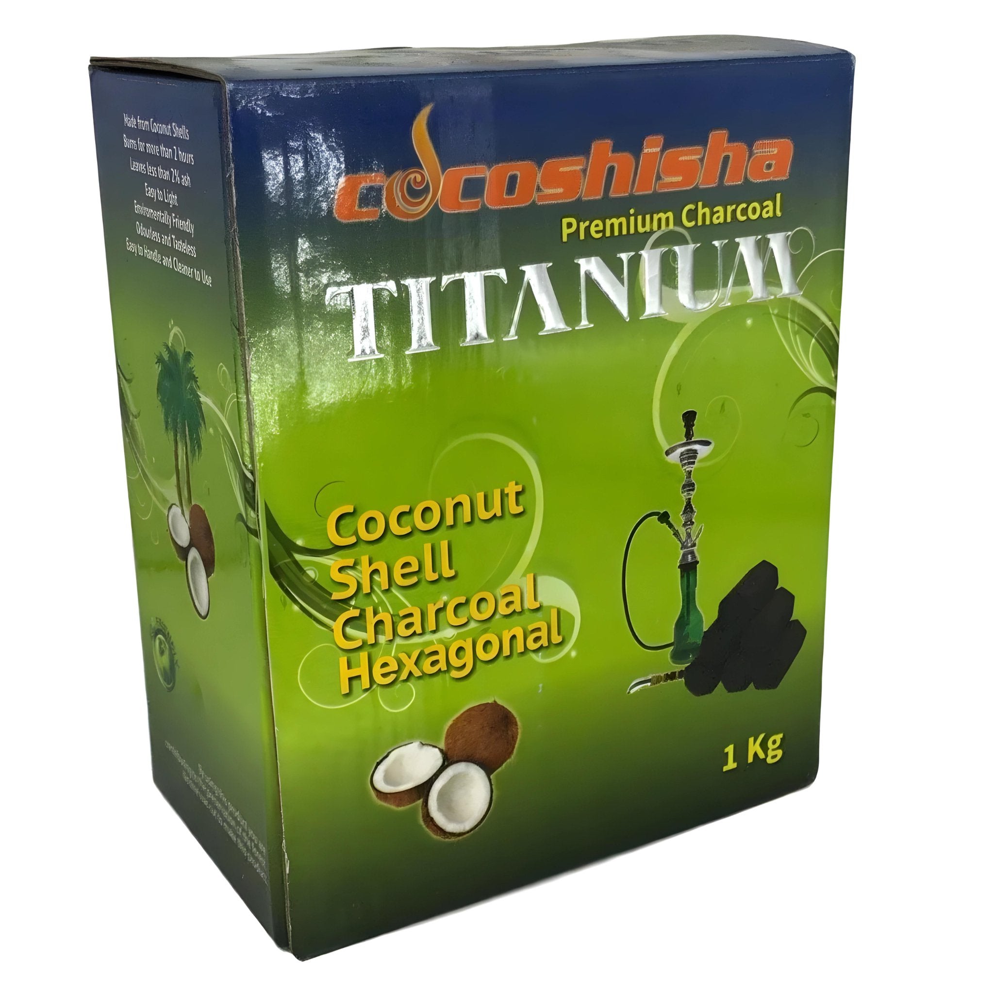Coco Shisha Titanium Hex Charcoal 1 kg – Long Burn 3
