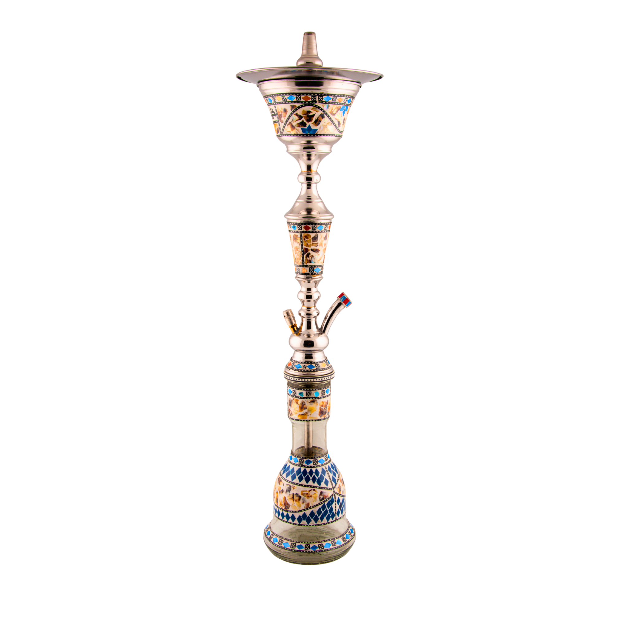 Khalil Mamoon 113116 Sadaf – 80 cm Silver Stem, Blue Mosaic Base 3