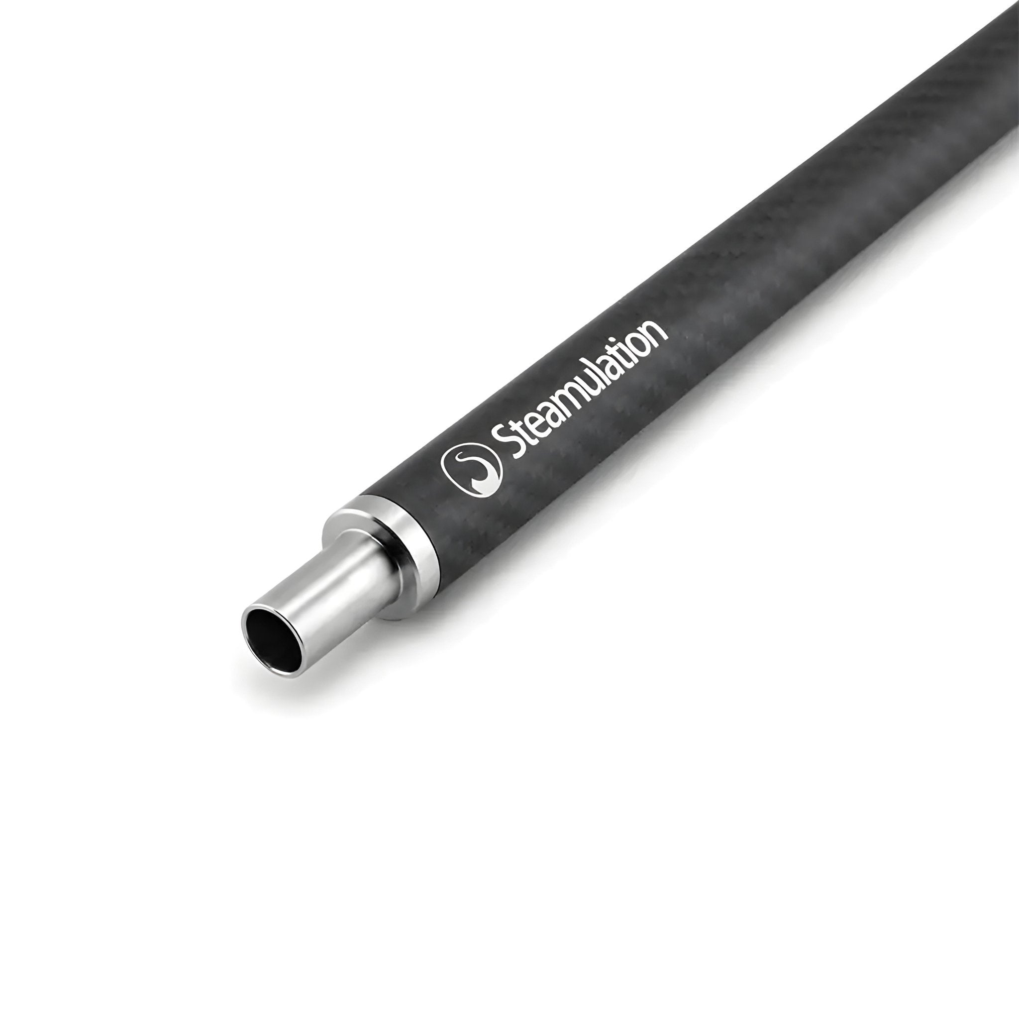 Close-up of Steamulation Carbon Mouthpiece in black variant.

