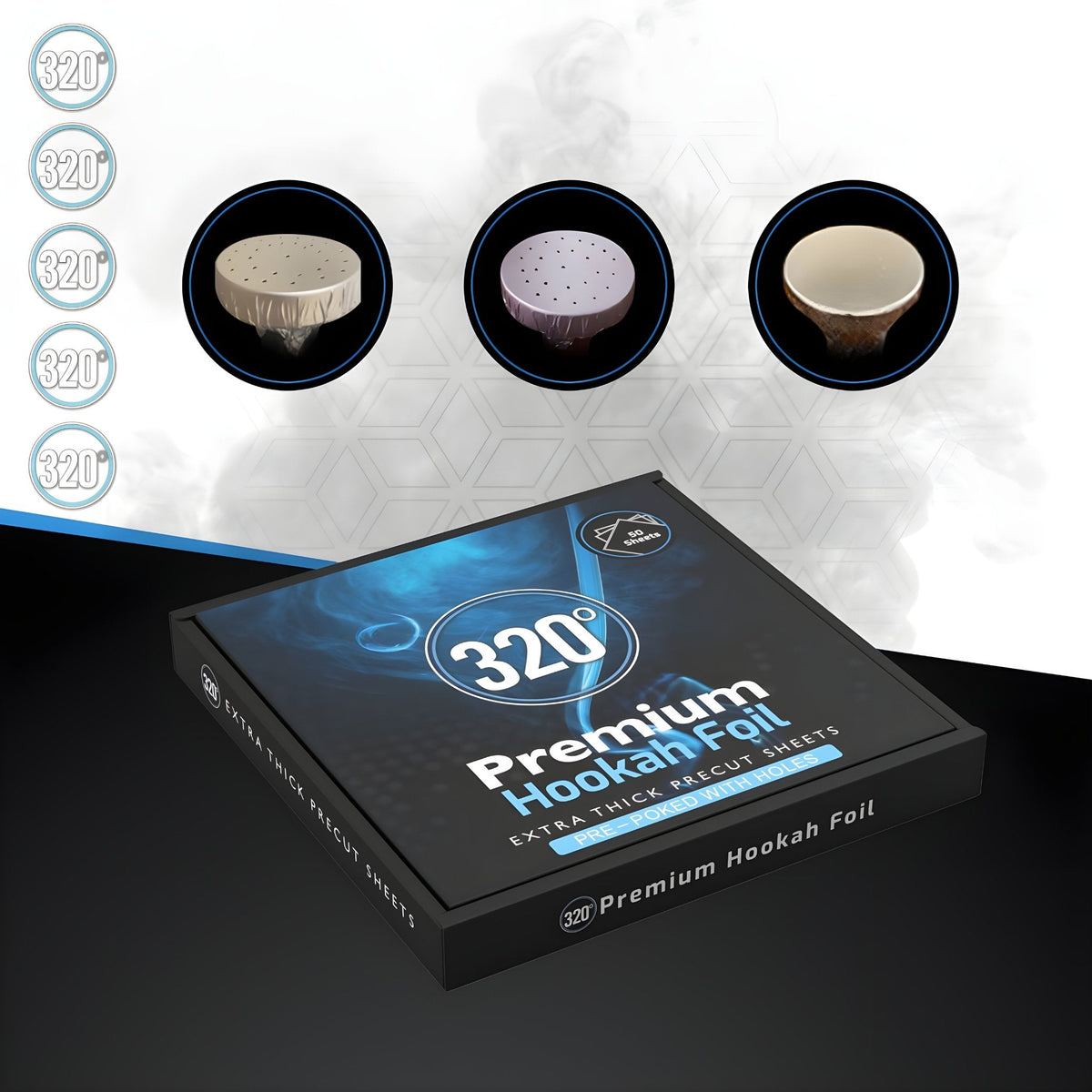 320 Pre - Cut Hookah Foil with Pre - Poked Holes Foil with and, image 14 of 16