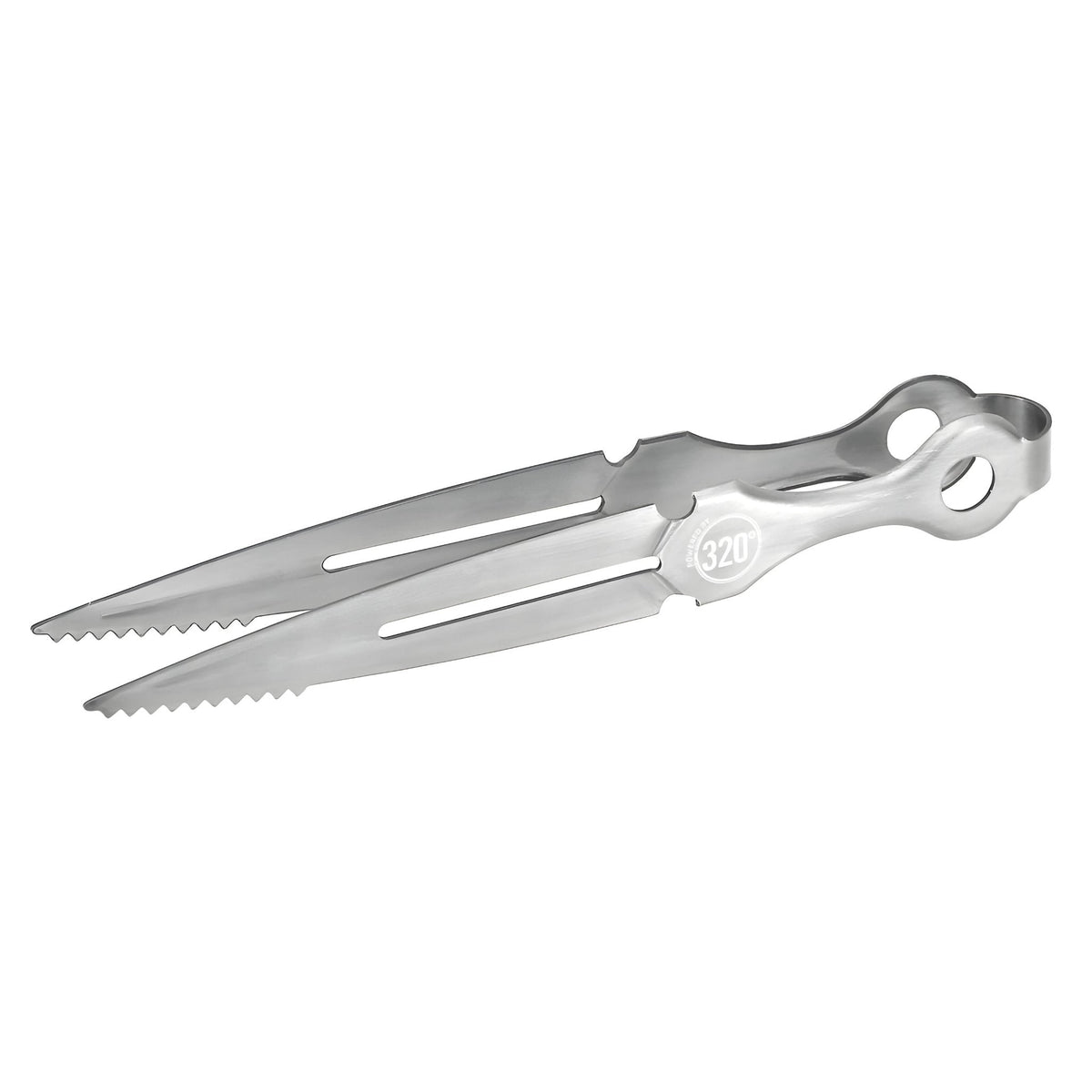 320° Silver Stainless Steel Shisha Tongs, image 9 of 9