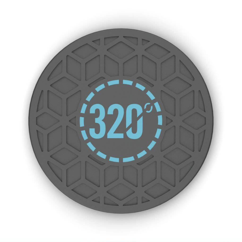 320° - 320° Hookah Base Mat - Black & Blue - The Premium Way
