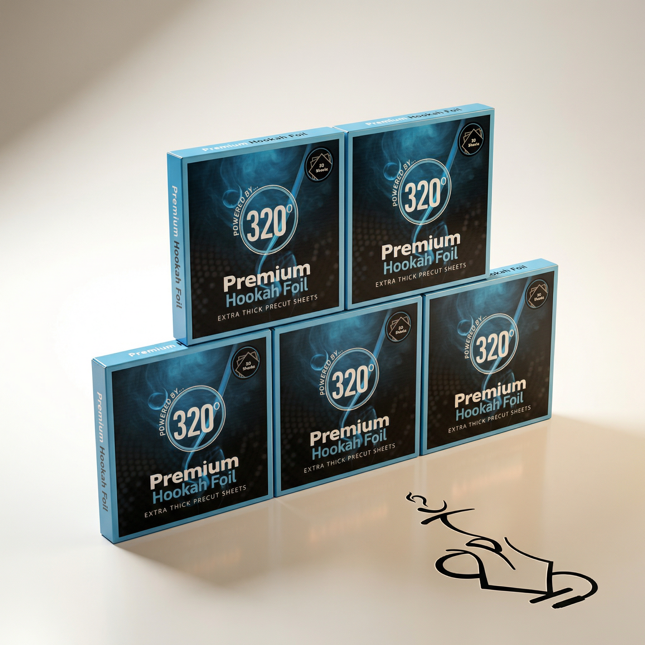 320° Pre-Cut Shisha Foil 50-Pack 4