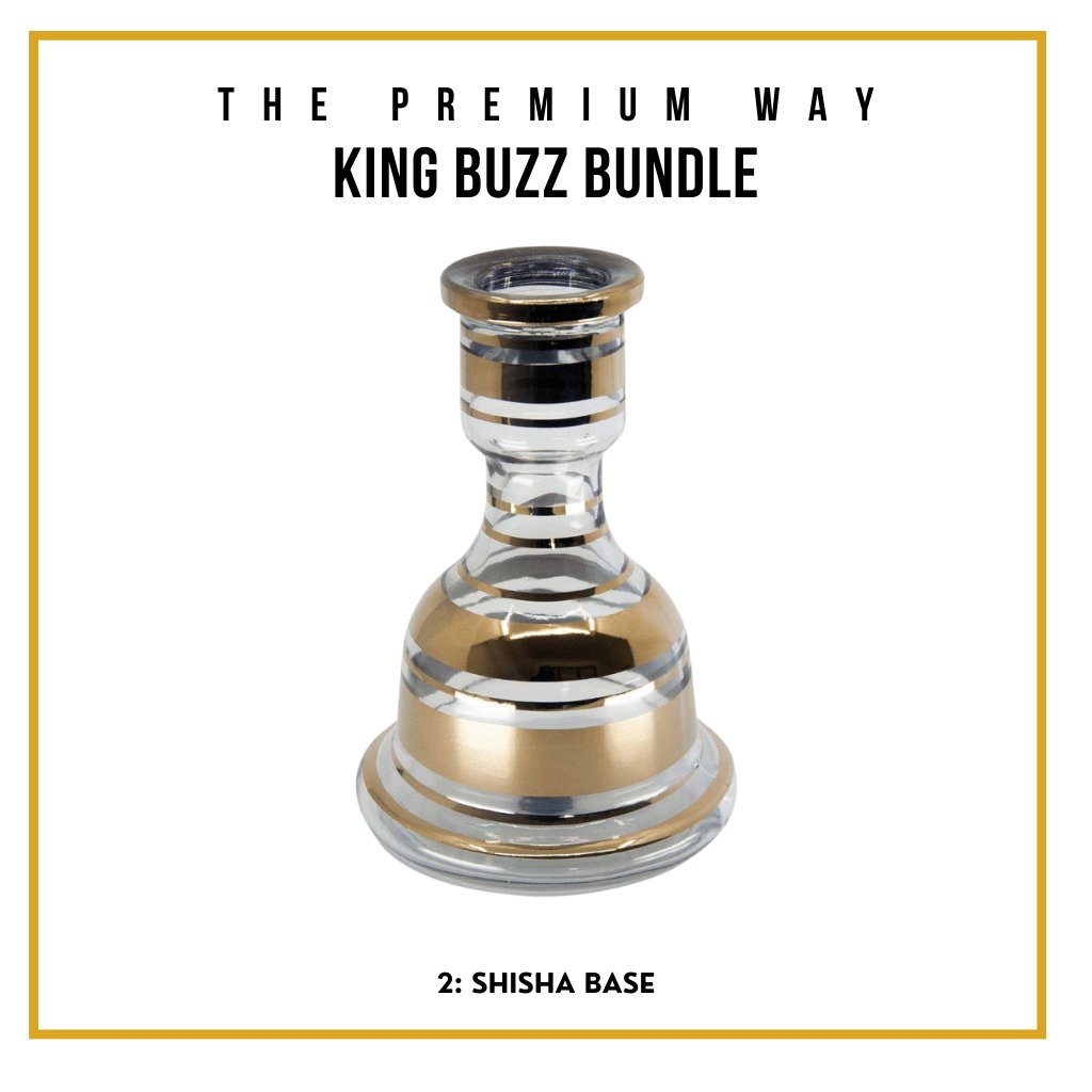 King Buzz Beginner’s Shisha Kit — 40 cm Stainless Steel, 12-Piece Set 4
