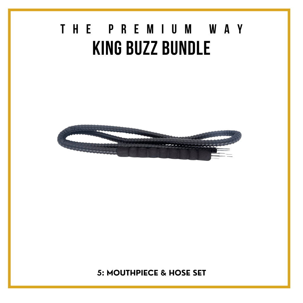 King Buzz Beginner’s Shisha Kit — 40 cm Stainless Steel, 12-Piece Set 7