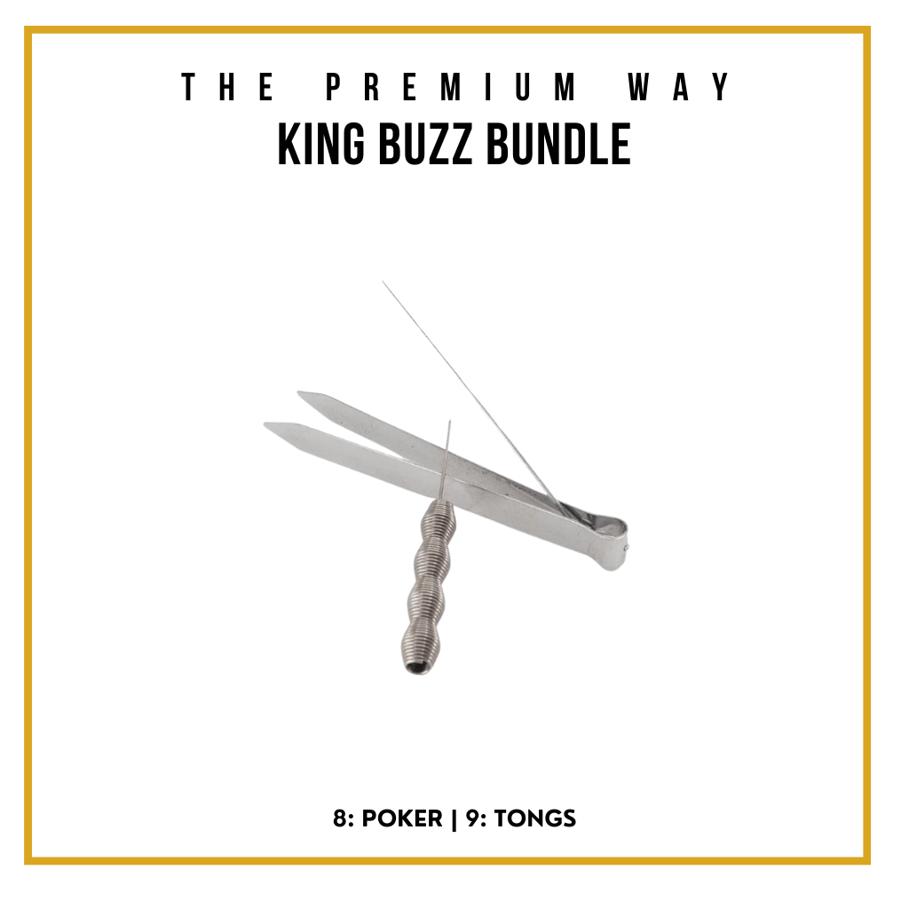King Buzz Beginner’s Shisha Kit — 40 cm Stainless Steel, 12-Piece Set 9