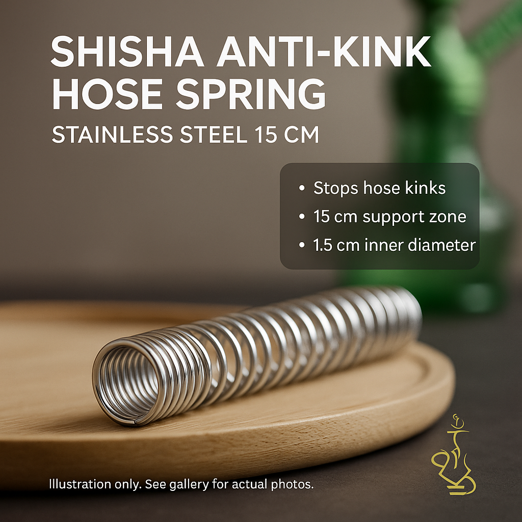 Essentials Shisha Anti-Kink Hose Spring — 15 cm stainless steel