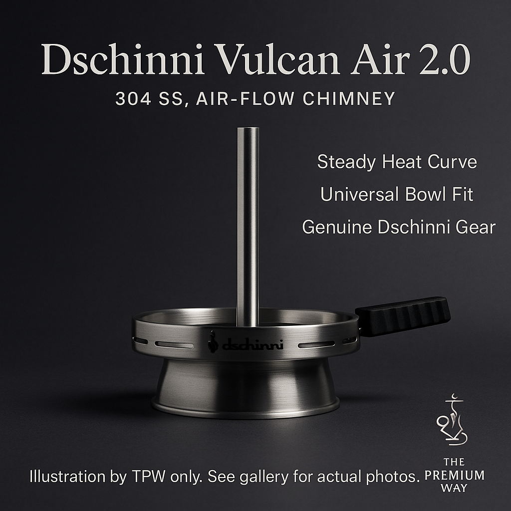 Dschinni Vulcan Air 2.0 Hot Screen – 304 SS, Air-Flow Chimney