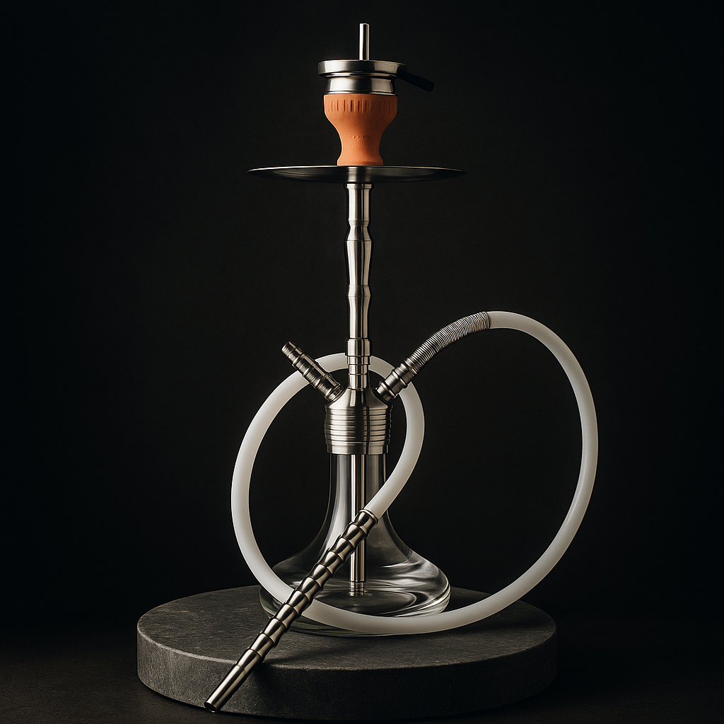 ADMY Multi-Hose Stainless Hookah, Threaded Base – 74 cm