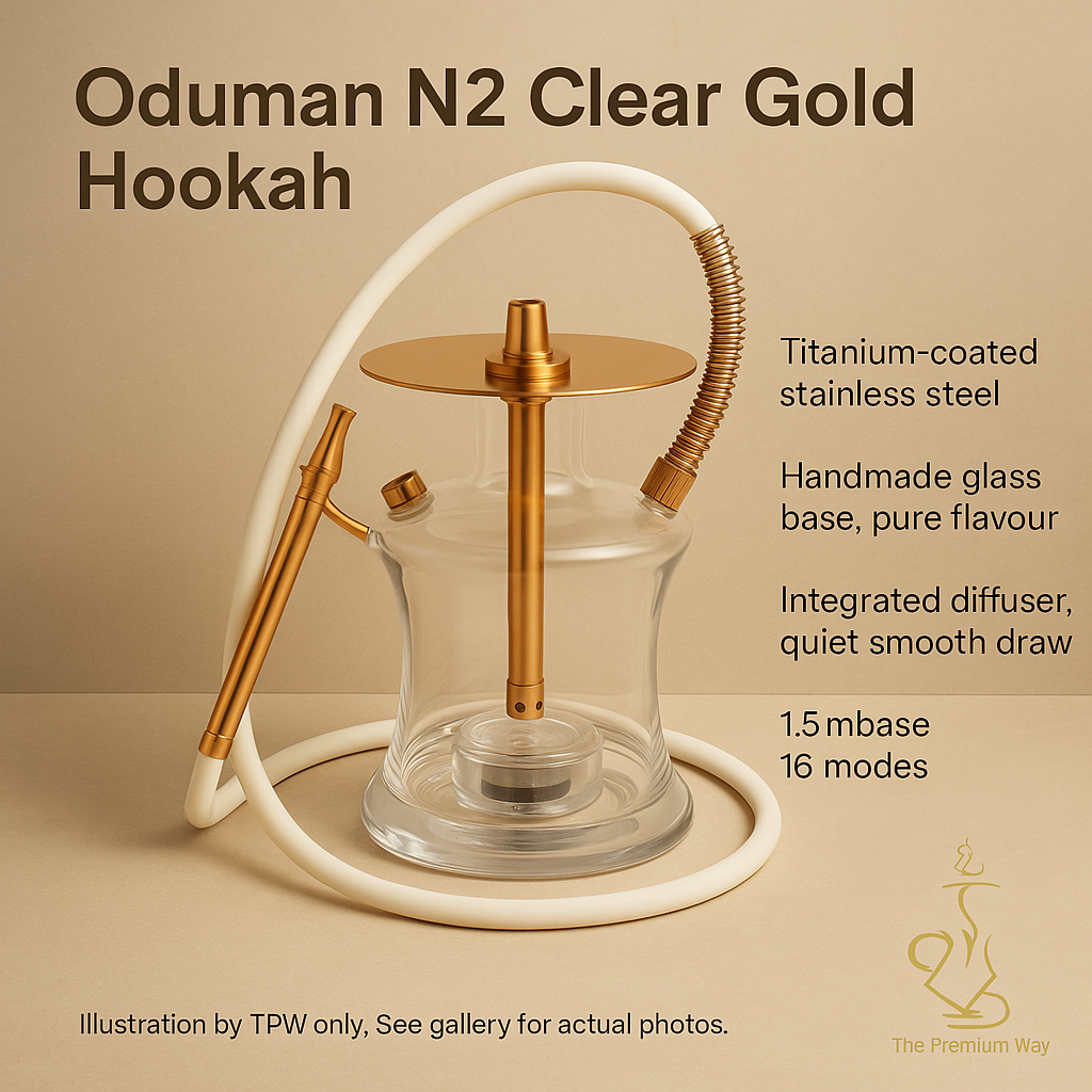 Oduman N2 Clear Gold Hookah