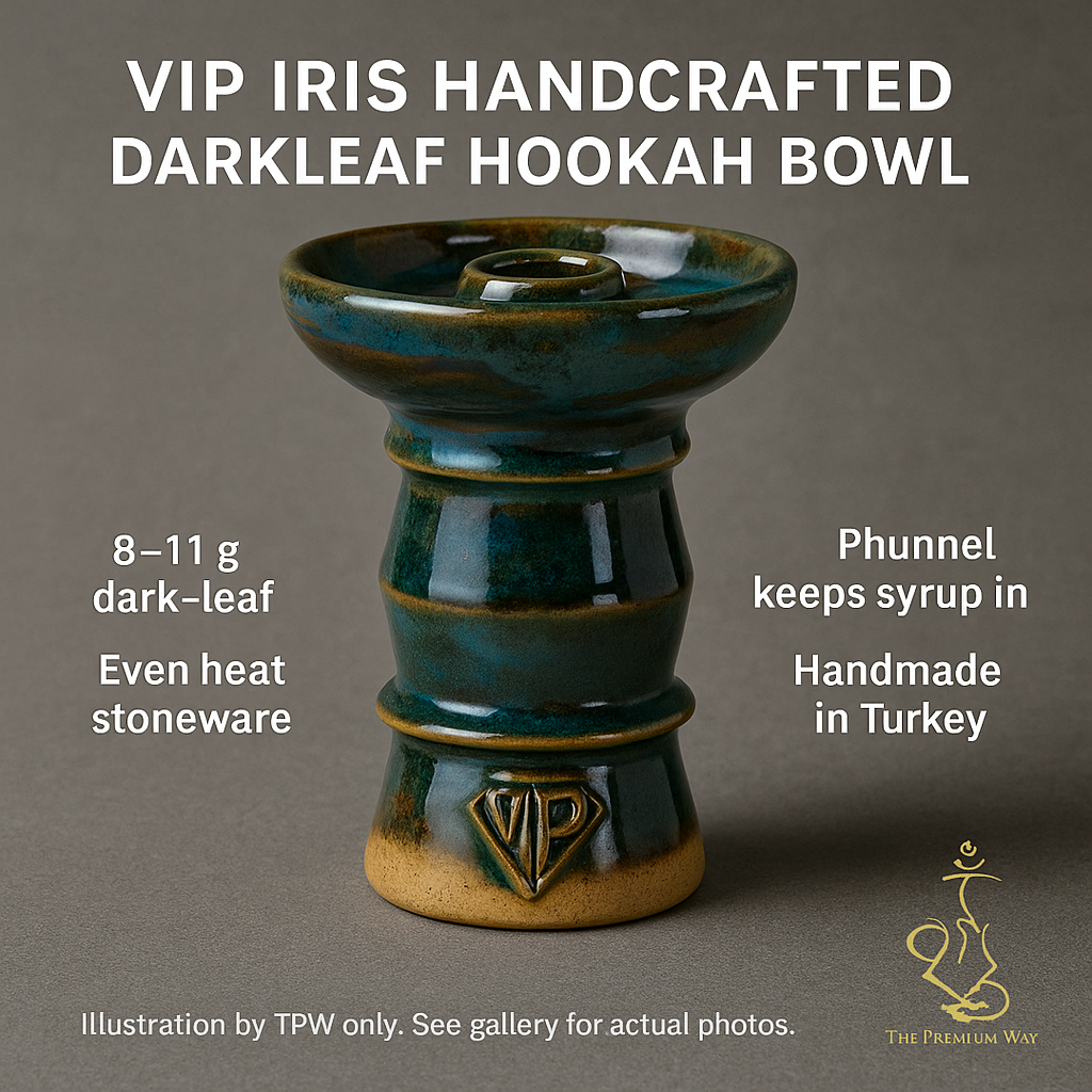 VIP Iris Handcrafted Darkleaf Hookah Bowl