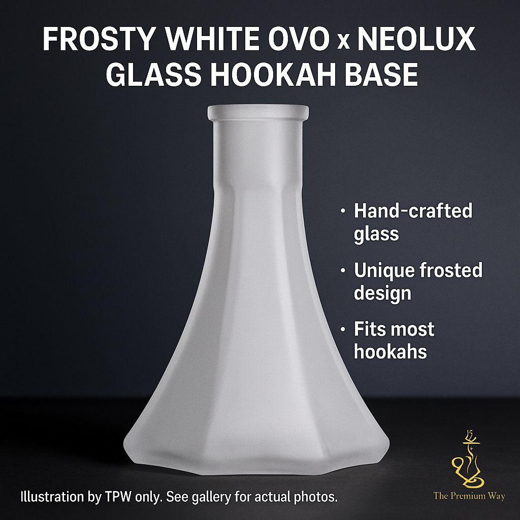 Frosty White OVO x Neolux Glass Hookah Base