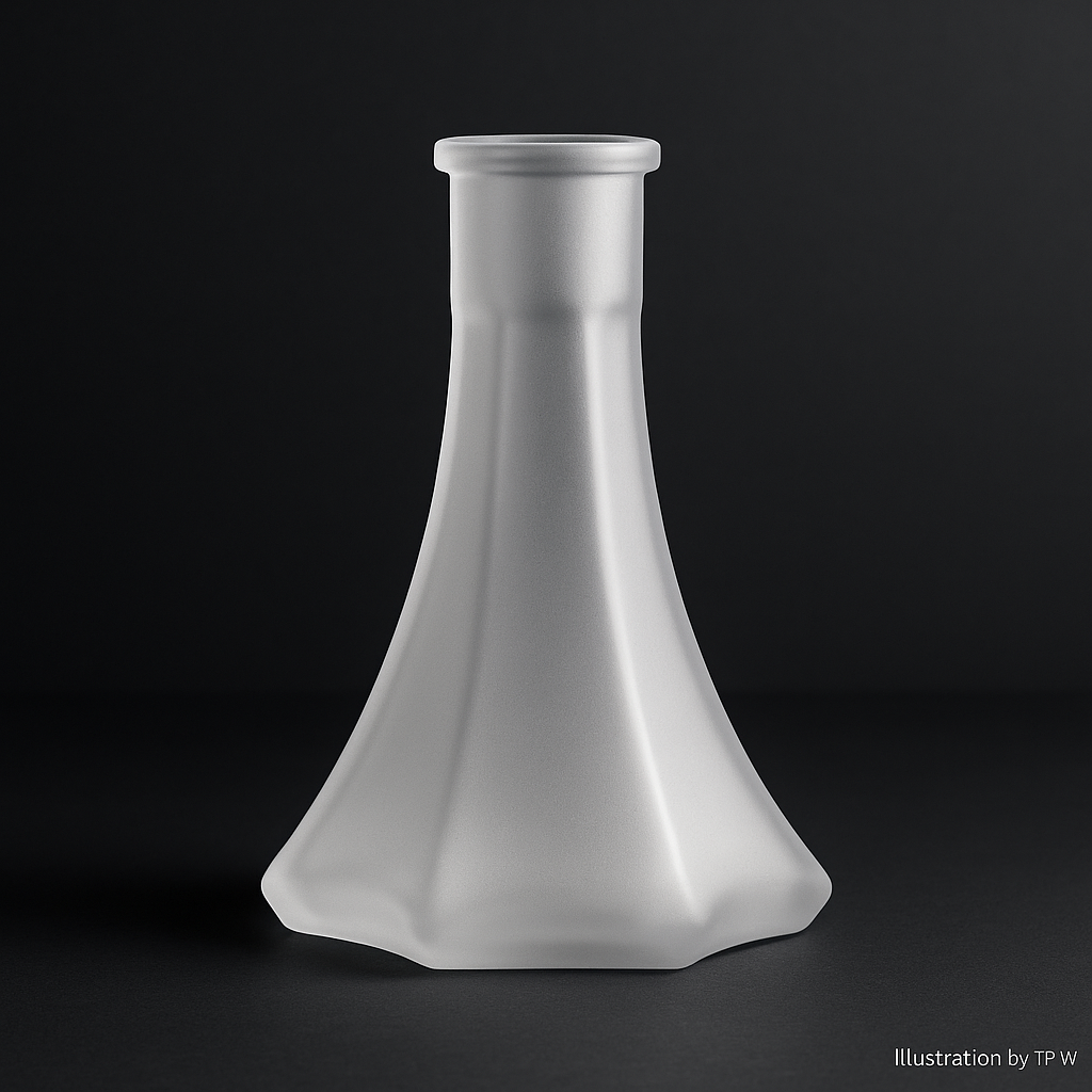 Frosty White OVO x Neolux Glass Hookah Base