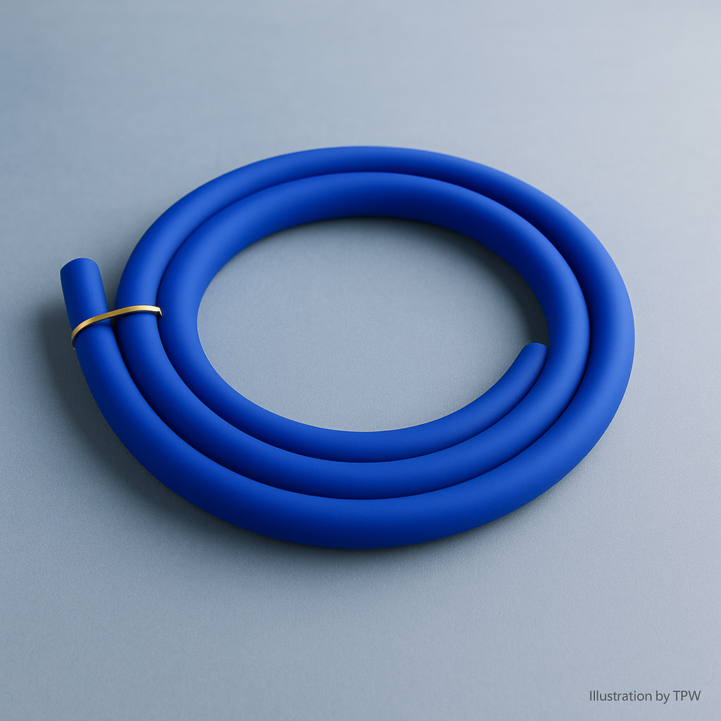 Essentials Matte Blue Silicone Shisha Hose, image 2 of 6