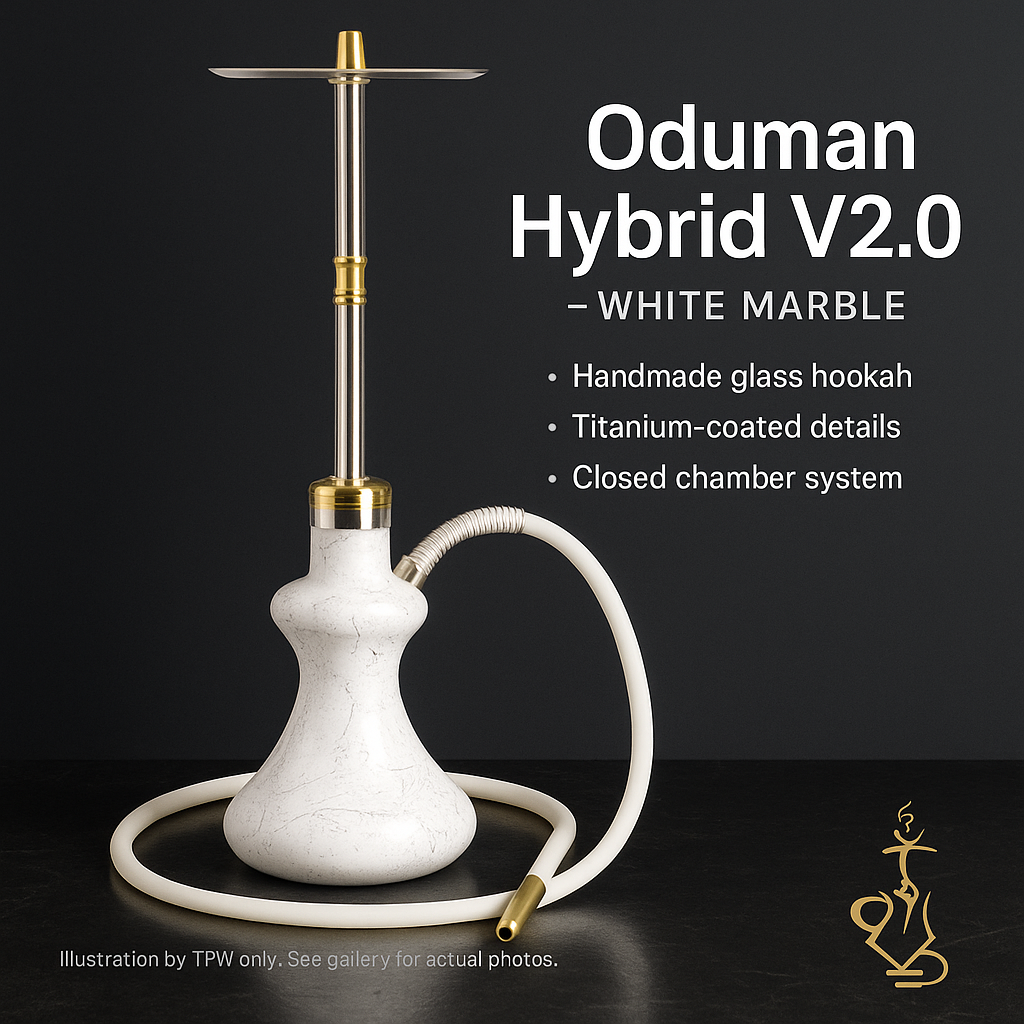 Oduman Hybrid V2.0 Hookah - White Marble