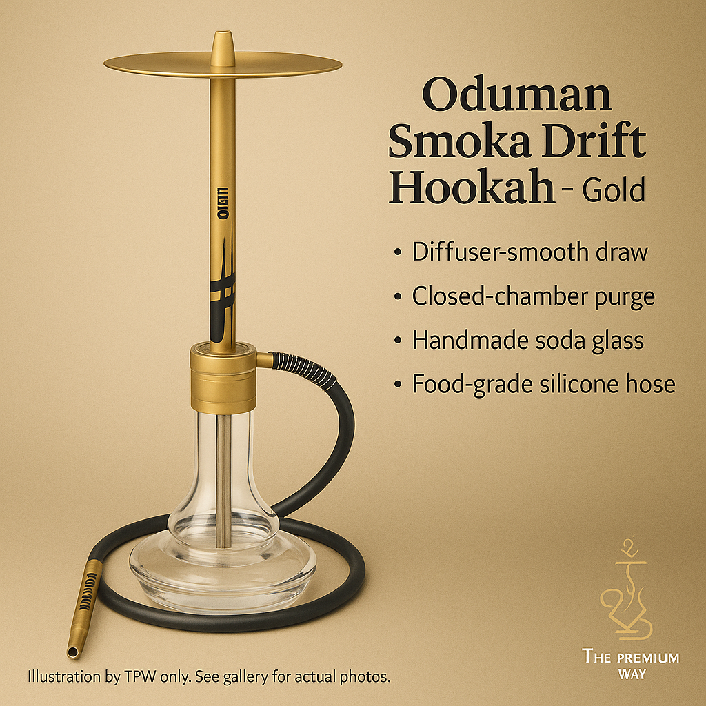 Oduman Smoke Drift Hookah - Gold