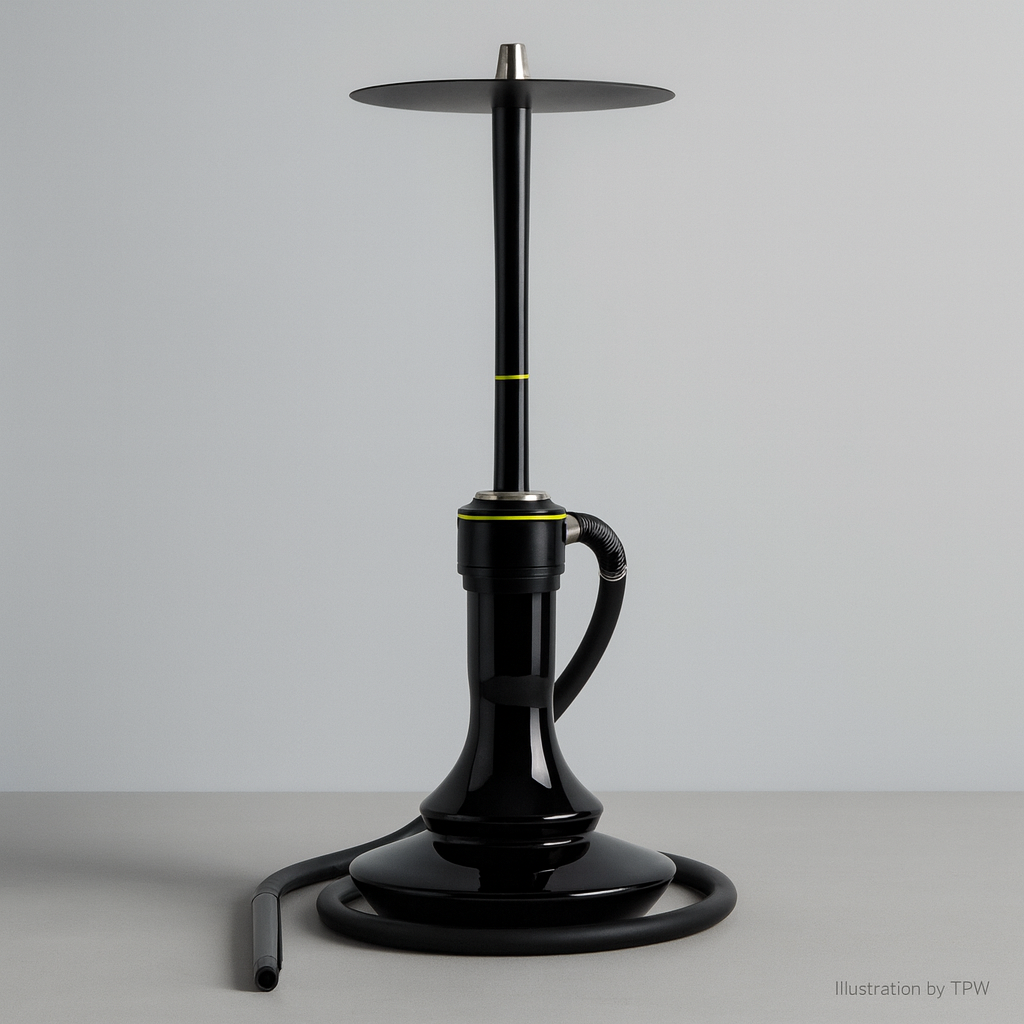 Oduman Nova Hookah Black Glass & Body