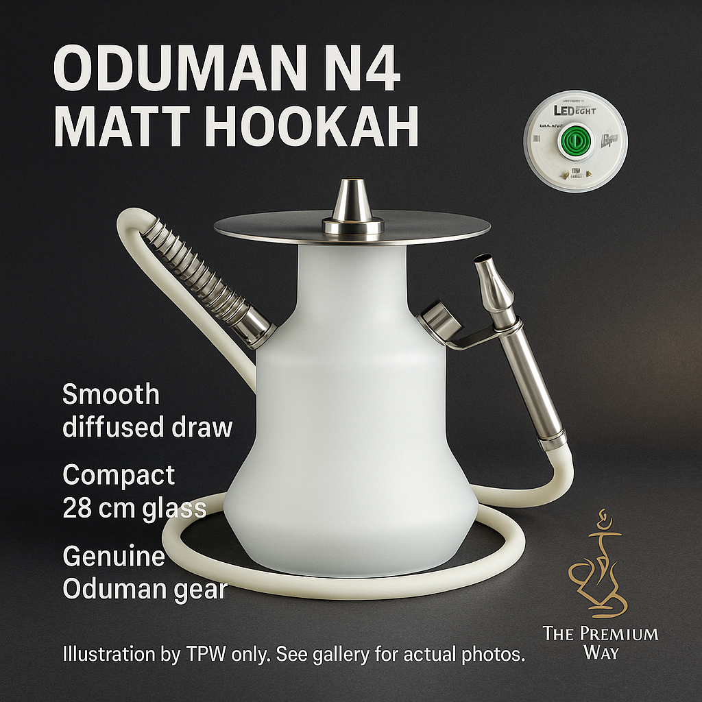 Oduman N4 Matt Hookah – Premium Glass Hookah with LED