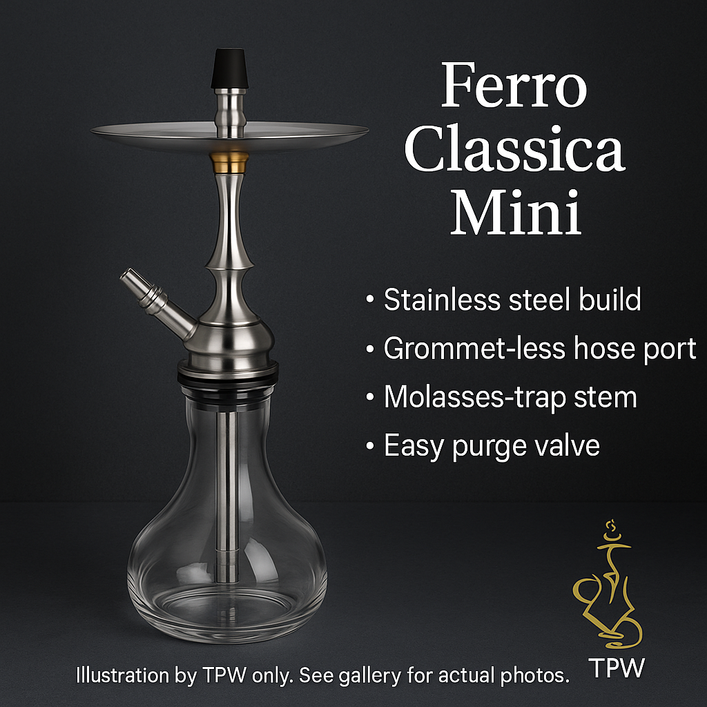 Ferro Classica Mini Hookah – Rare Stainless Steel Collectible