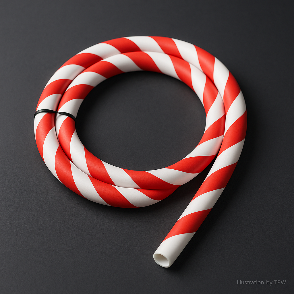 Caesar Red-White Silicone Shisha Hose, image 5 of 6