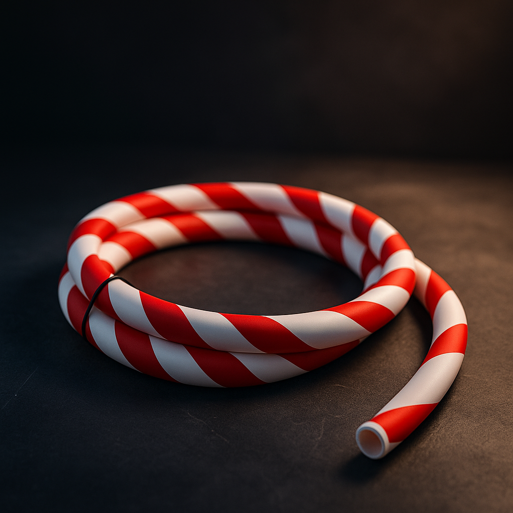 Caesar Red-White Silicone Shisha Hose, image 3 of 6