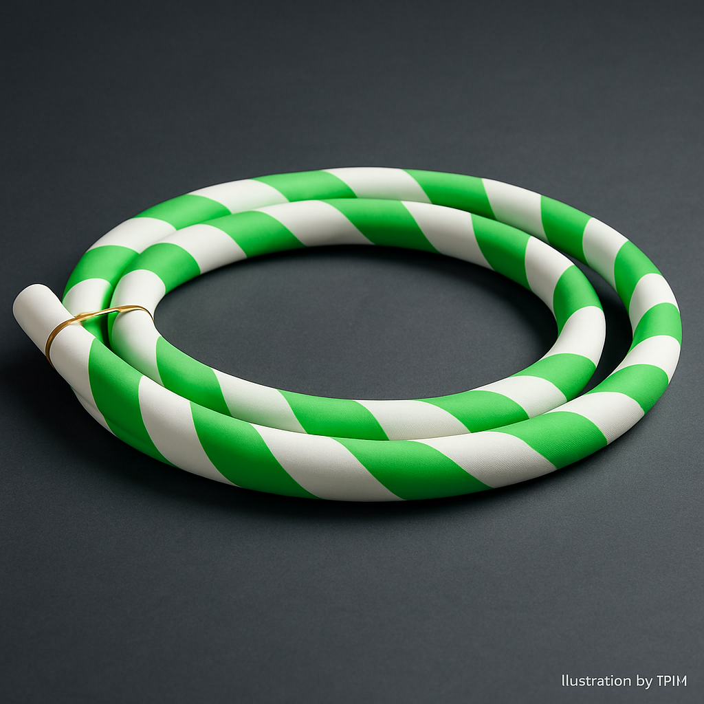 Caesar Green-White Silicone Shisha Hose, image 5 of 7