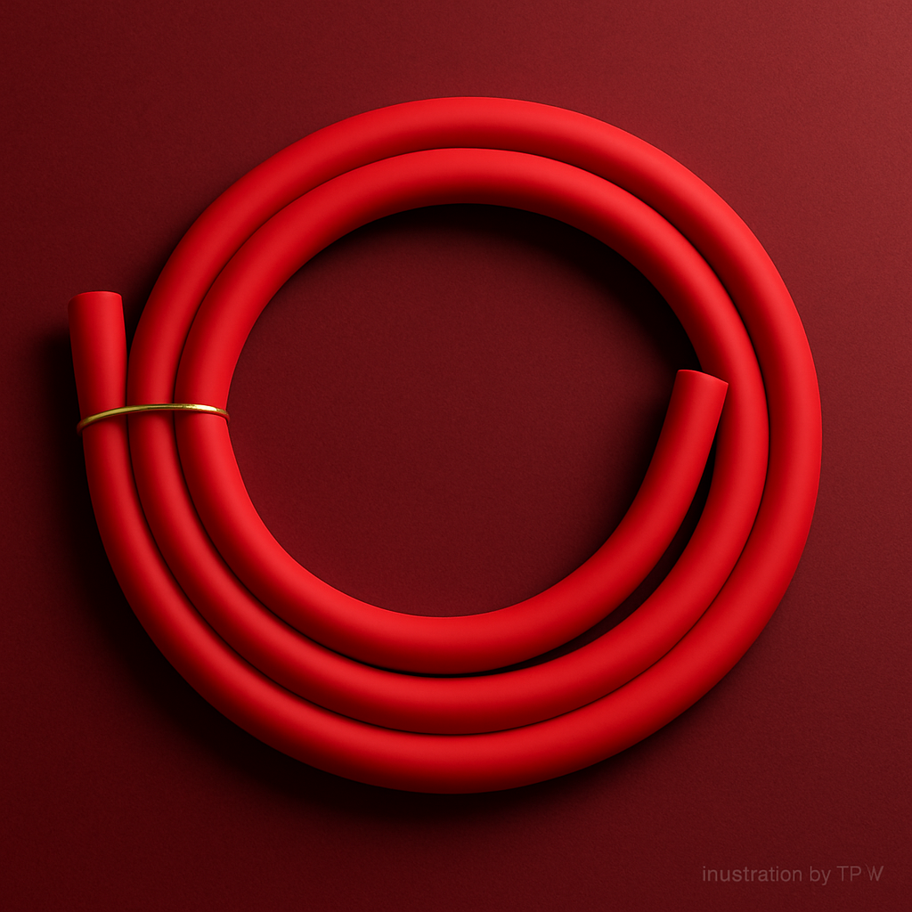 Essentials Red Silicone Shisha Hose, image 4 of 6