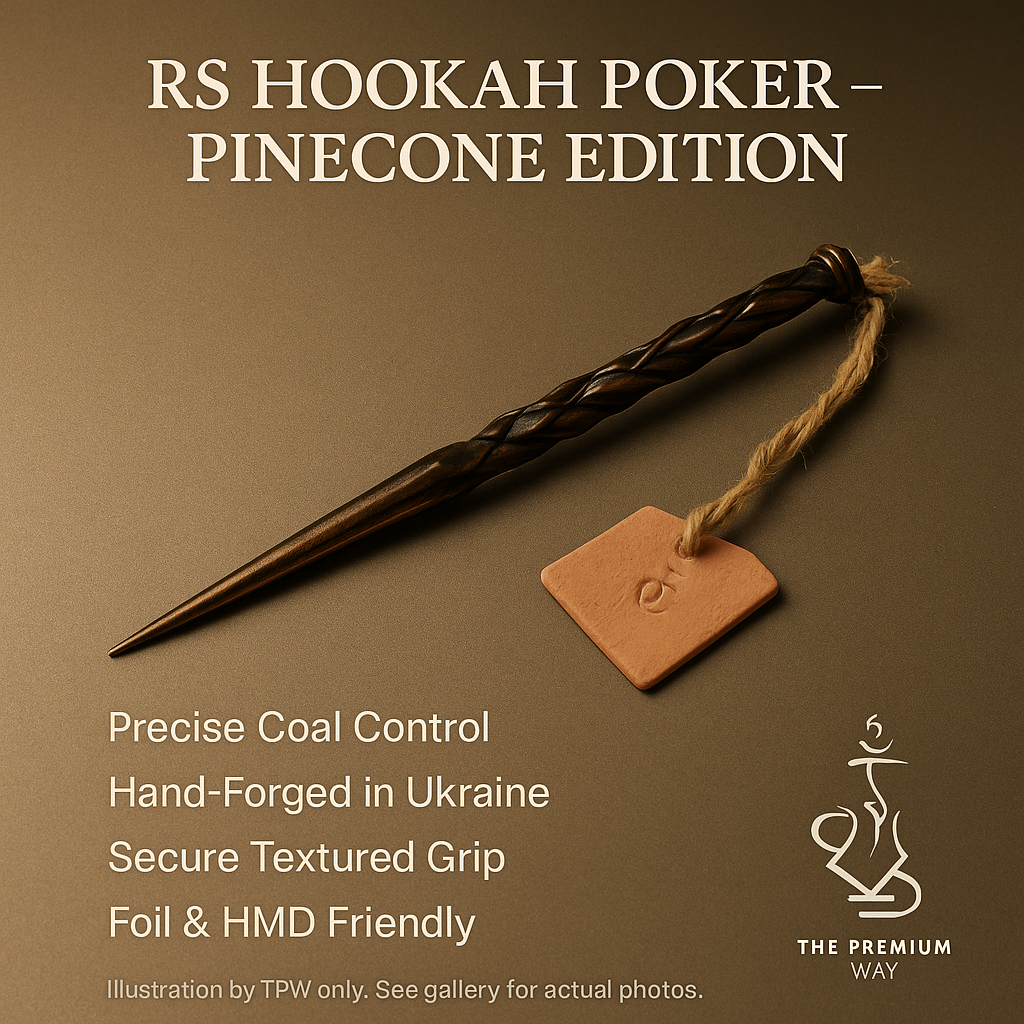 RS Hookah Medieval Pinecone Poker — Hand-Forged Metal