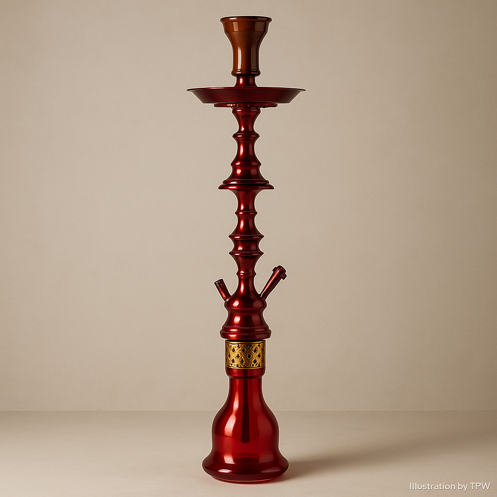 Khalil Mamoon Shareef Red 2-Level Hookah – 79 cm