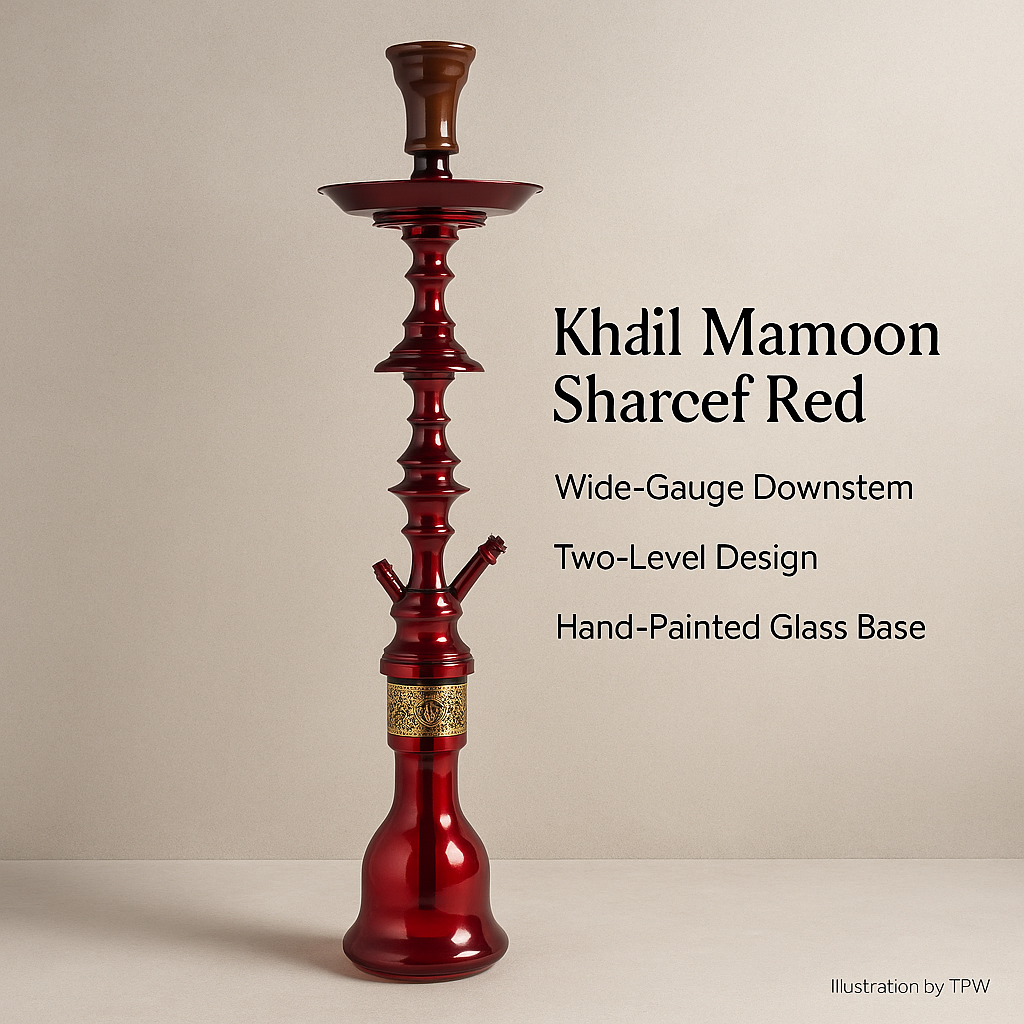 Khalil Mamoon Shareef Red 2-Level Hookah – 79 cm