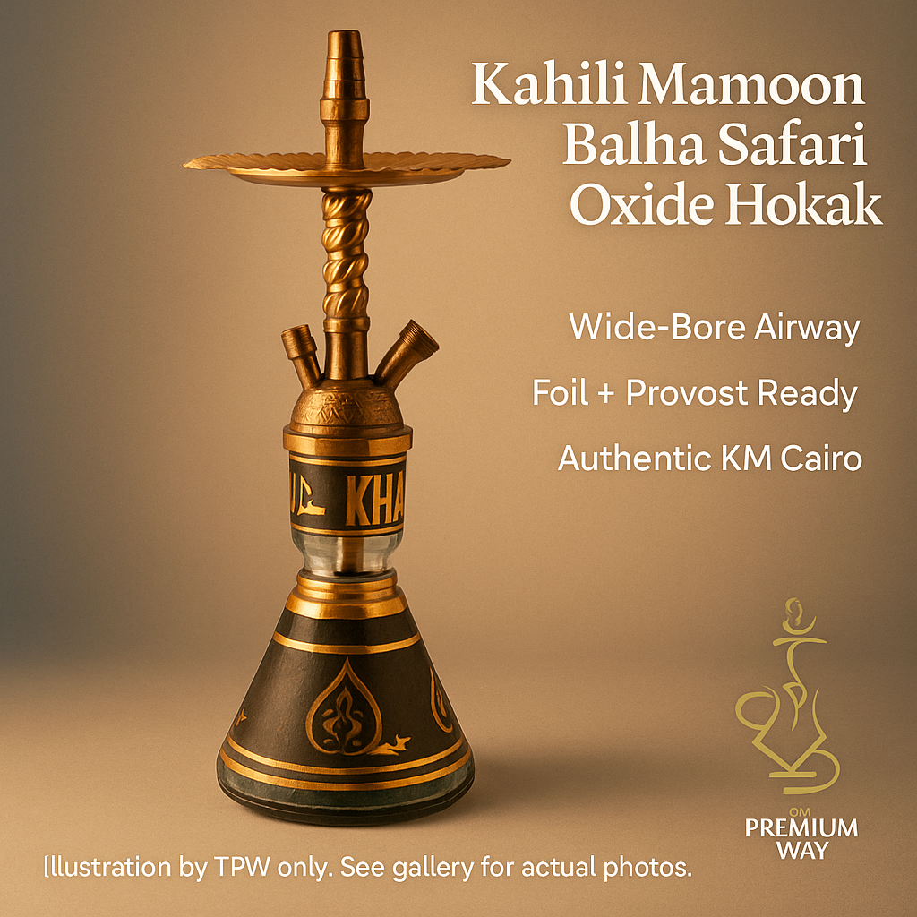 Khalil Mamoon Balha Safari Oxide Hookah – 56 cm Mini Twisted Stem 3
