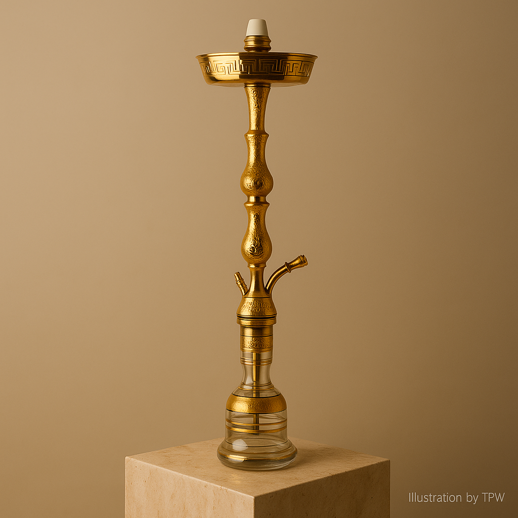 King Buzz Traditional Gold Shisha Pipe 85 cm, Model 411, image 2 of 16