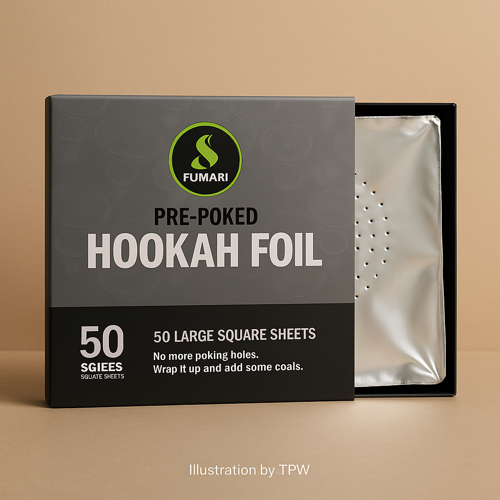 Fumari Pre-Poked Hookah Foil Sheets – 50 Pack
