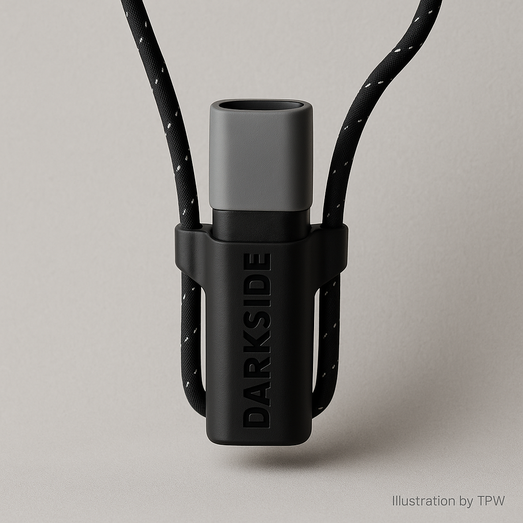Darkside D-Stick Personal Mouthpiece (Grey) — Magnetic Case, Wearable Hygiene