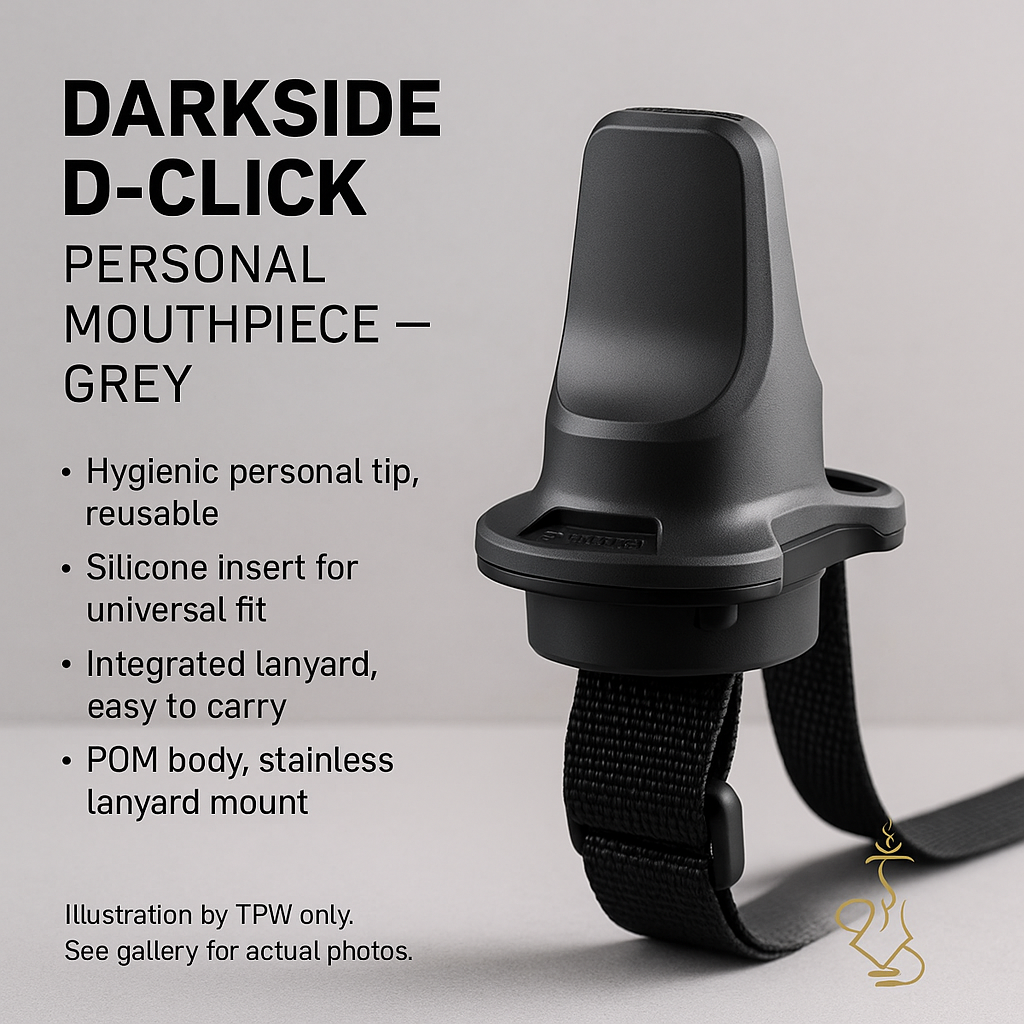 Darkside D-Click Personal Mouthpiece (Grey) — Wearable, Ergonomic Tip