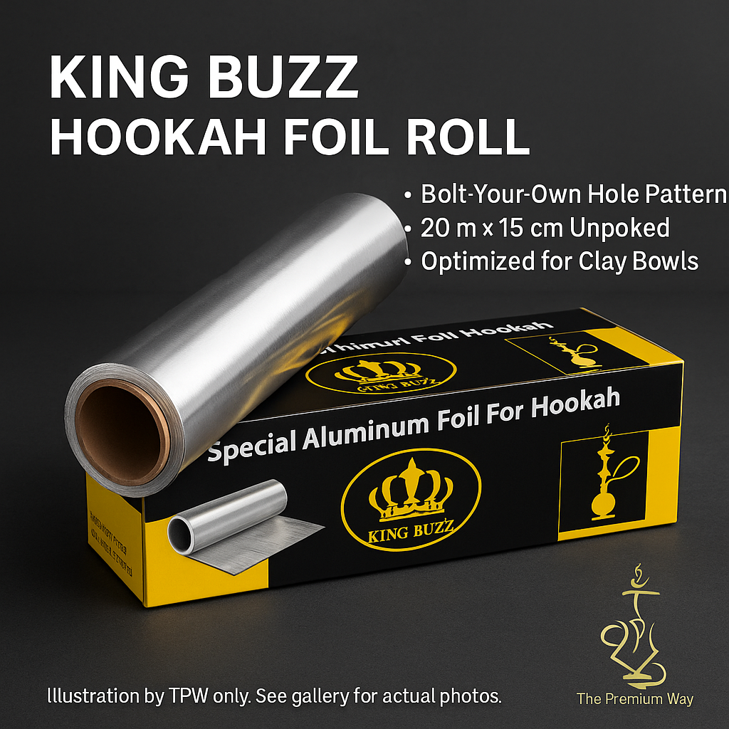 King Buzz Shisha Aluminium Foil Roll 20m